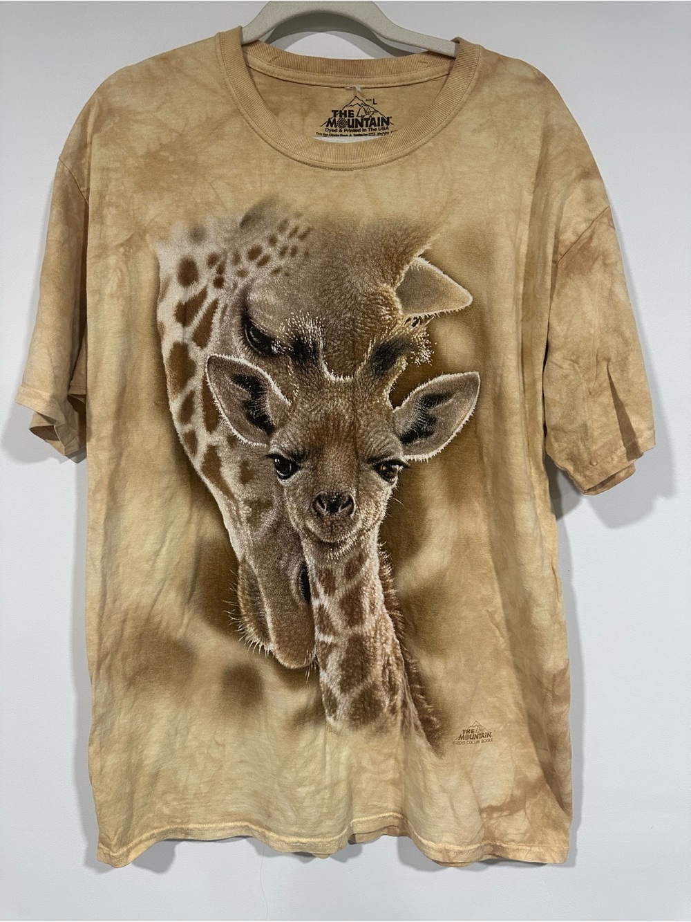 The Mountain Shirt Mens Large Giraffe Graphic Tie Dye Wildlife Safari